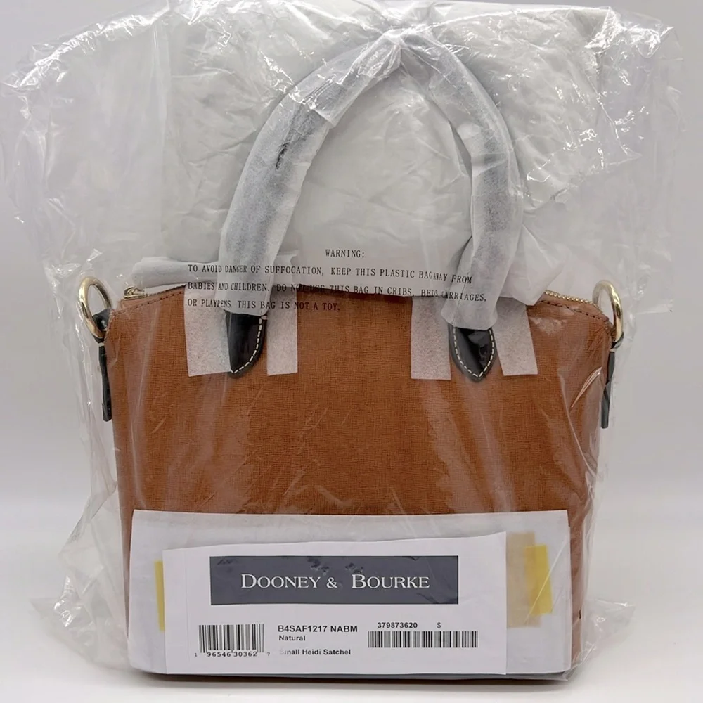 Dooney & Bourke Saffiano Small Heidi Satchel Natural